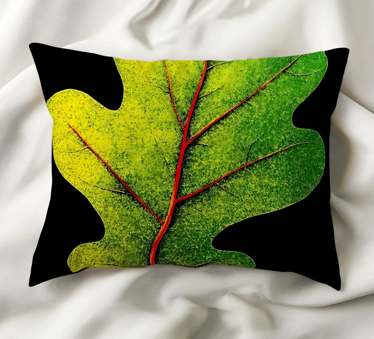 Foglia di quercia - Pop Art cuscino da ColorCrash Gallery
