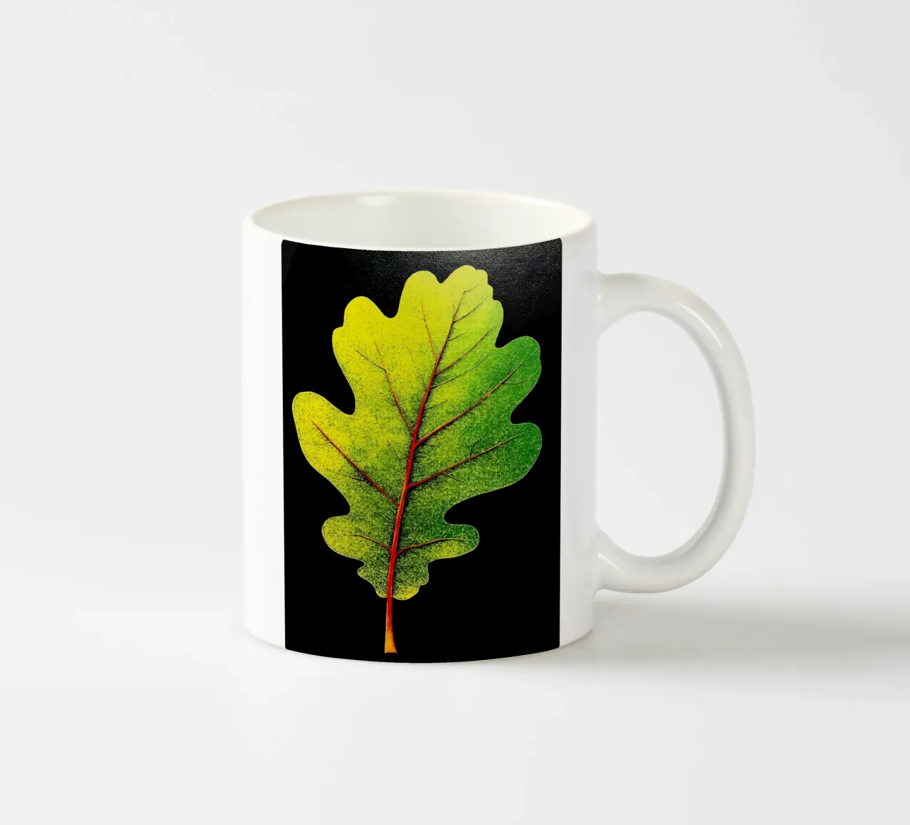 Foglia di quercia - Pop Art tazza in ceramica da ColorCrash Gallery