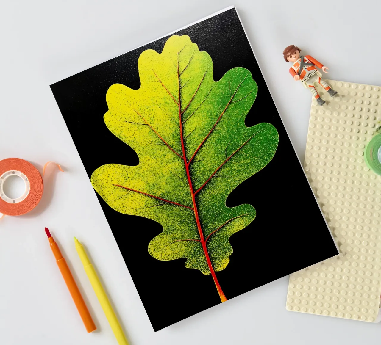 Foglia di quercia - Pop Art diario da ColorCrash Gallery