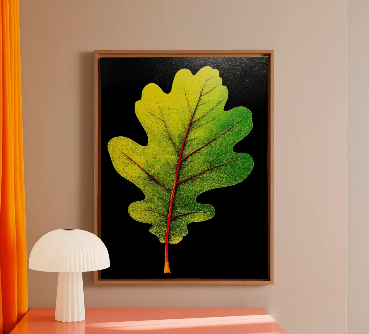 Foglia di quercia - Pop Art tela da ColorCrash Gallery