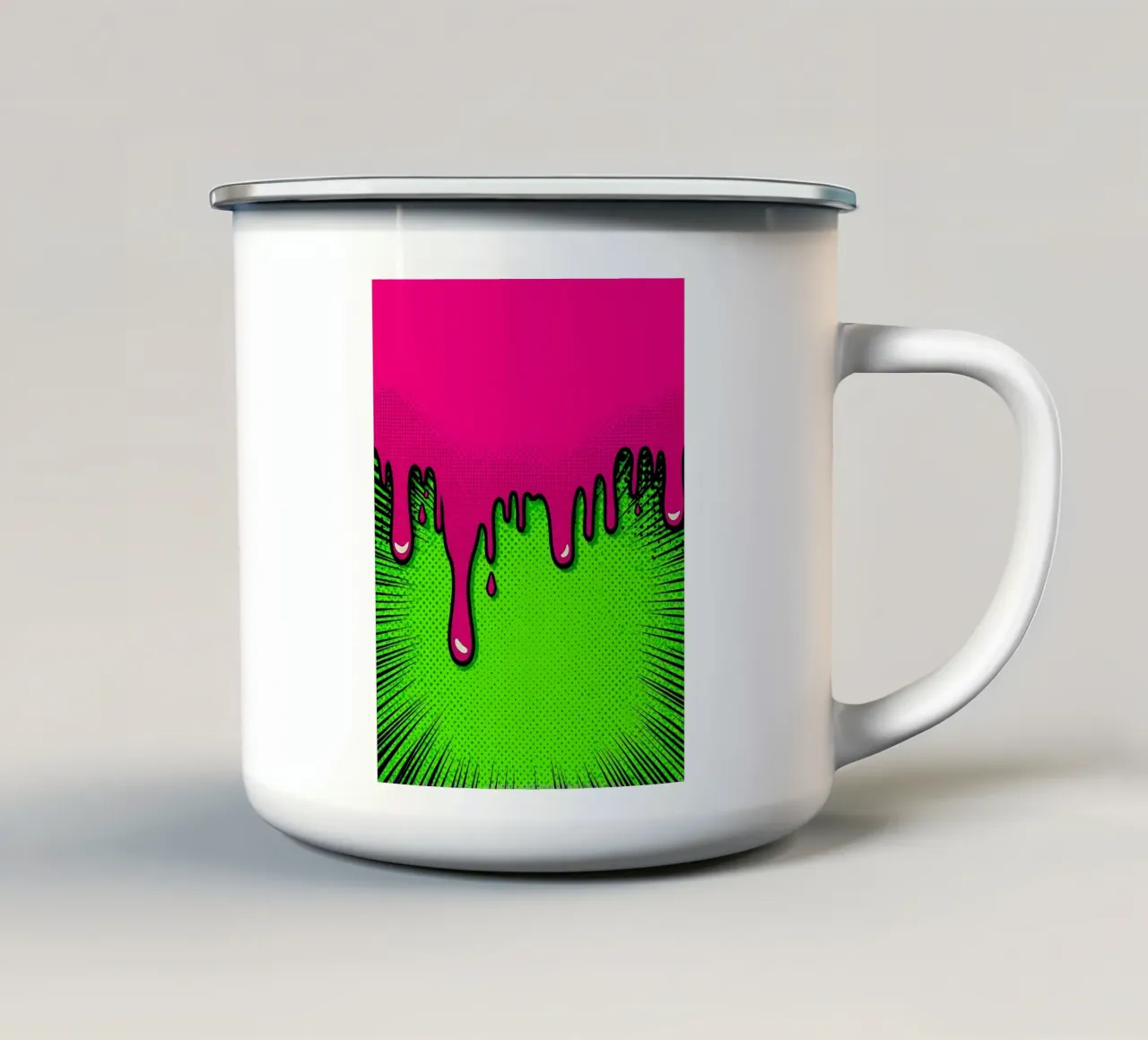 Bava che cola - Pop Art tazza in smalto da ColorCrash Gallery