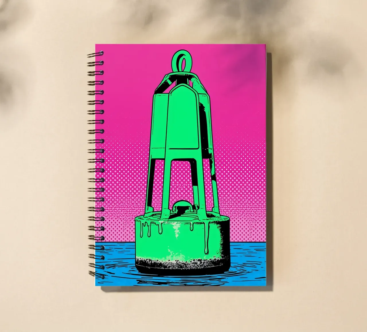 Buoy - Pop Art spiral notebook by ColorCrash Gallery