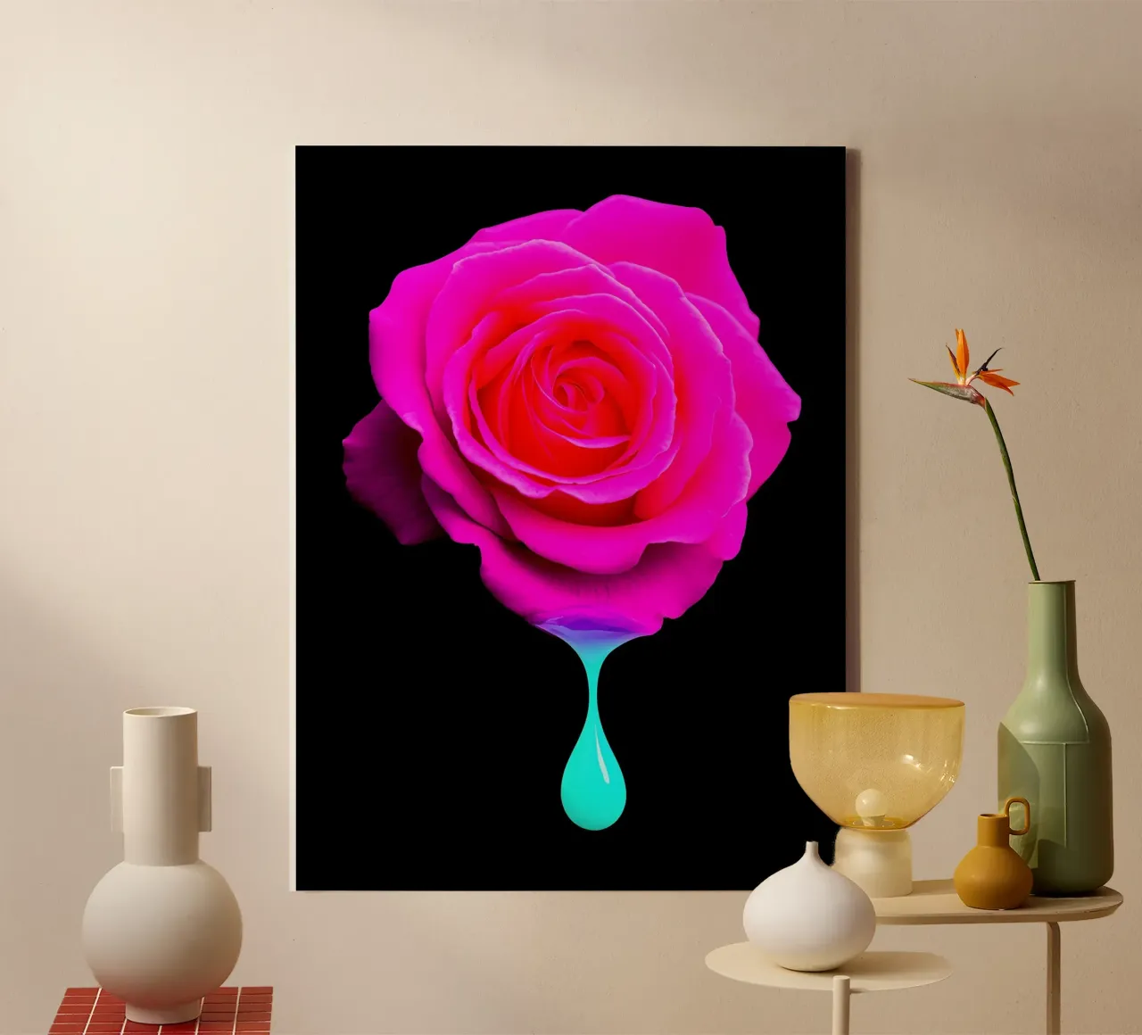 Rise Dripping - Pop Art tela con Cornice a cassetta da ColorCrash Gallery