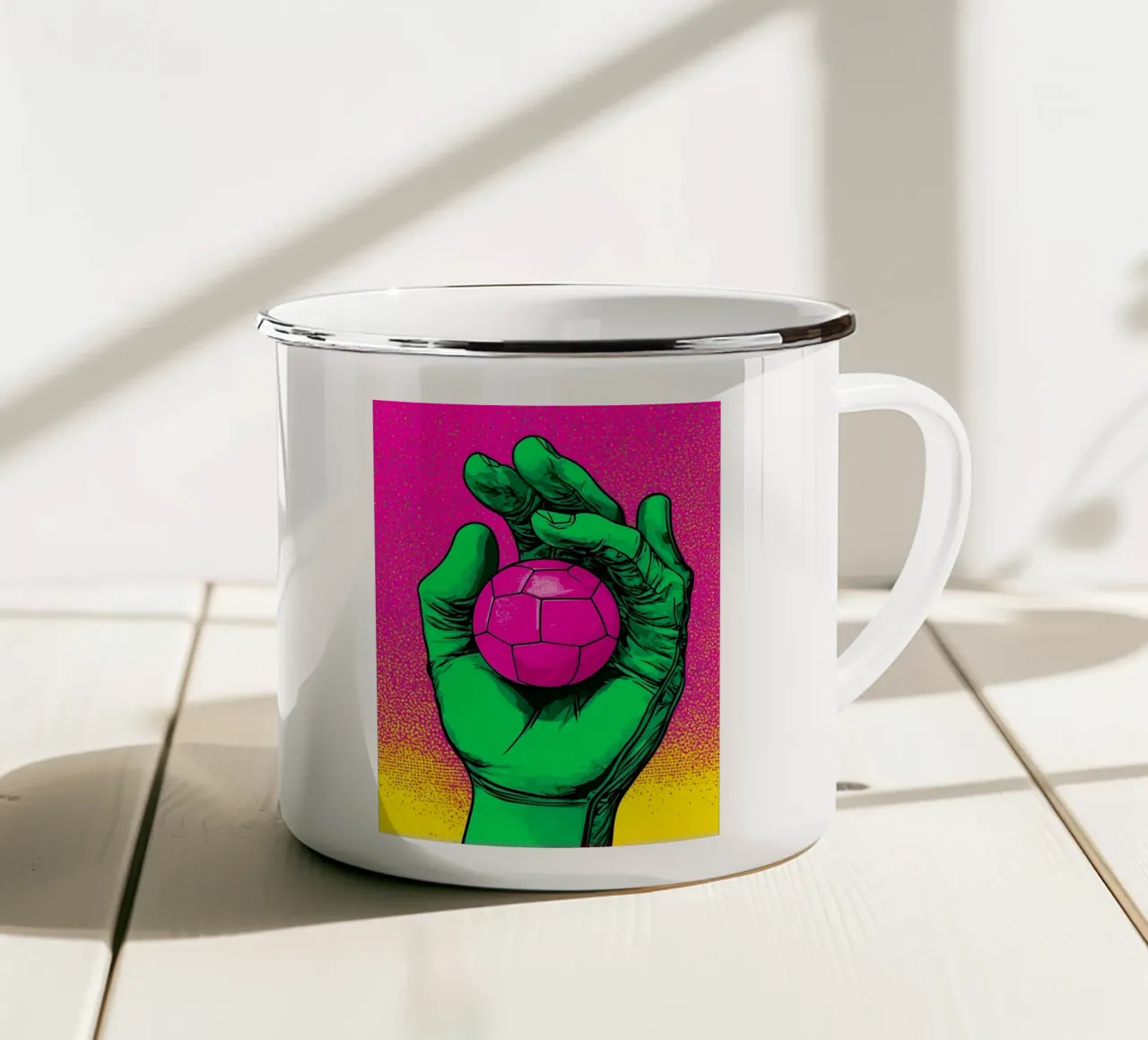Cattura - Pop Art tazza in smalto da ColorCrash Gallery