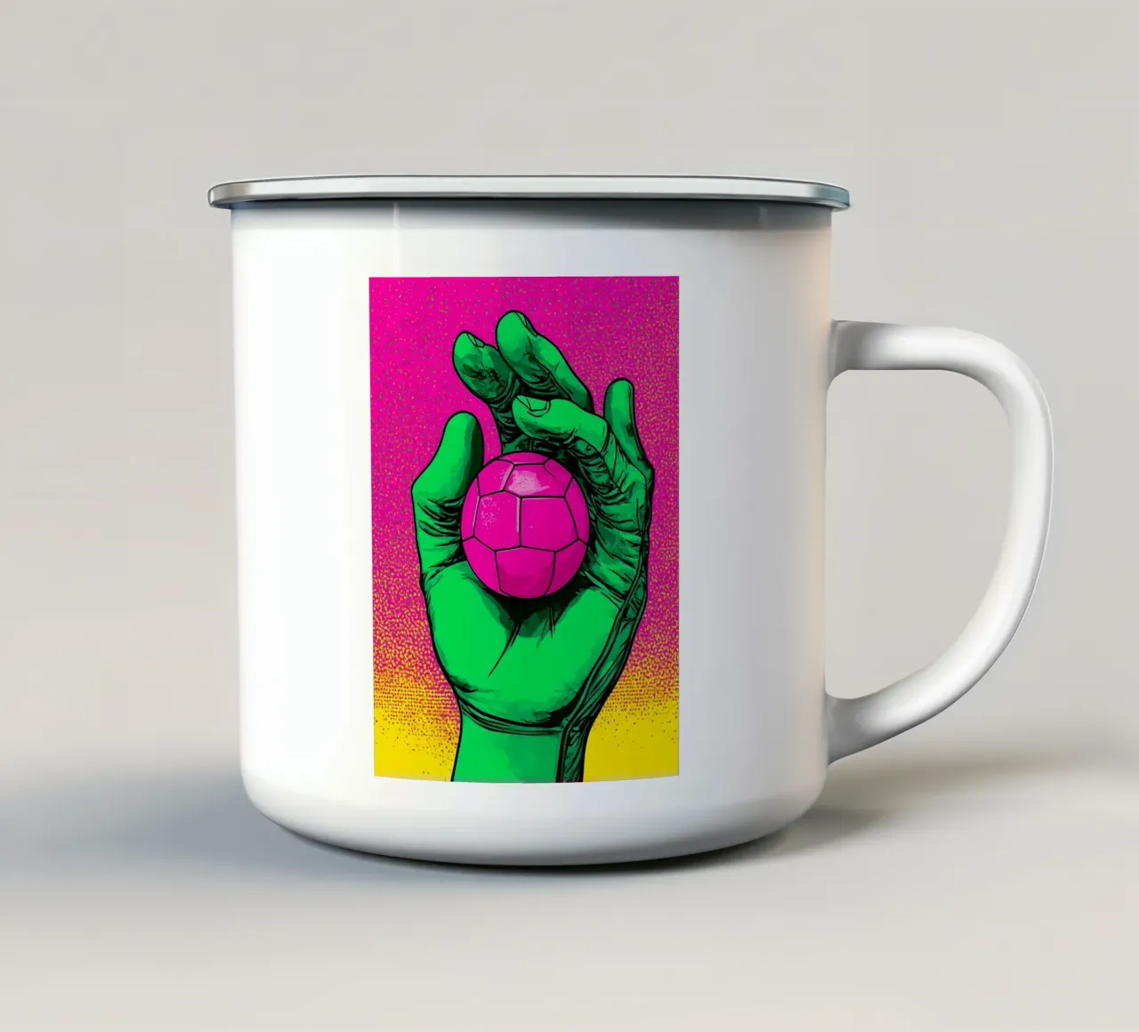 Cattura - Pop Art tazza in smalto da ColorCrash Gallery