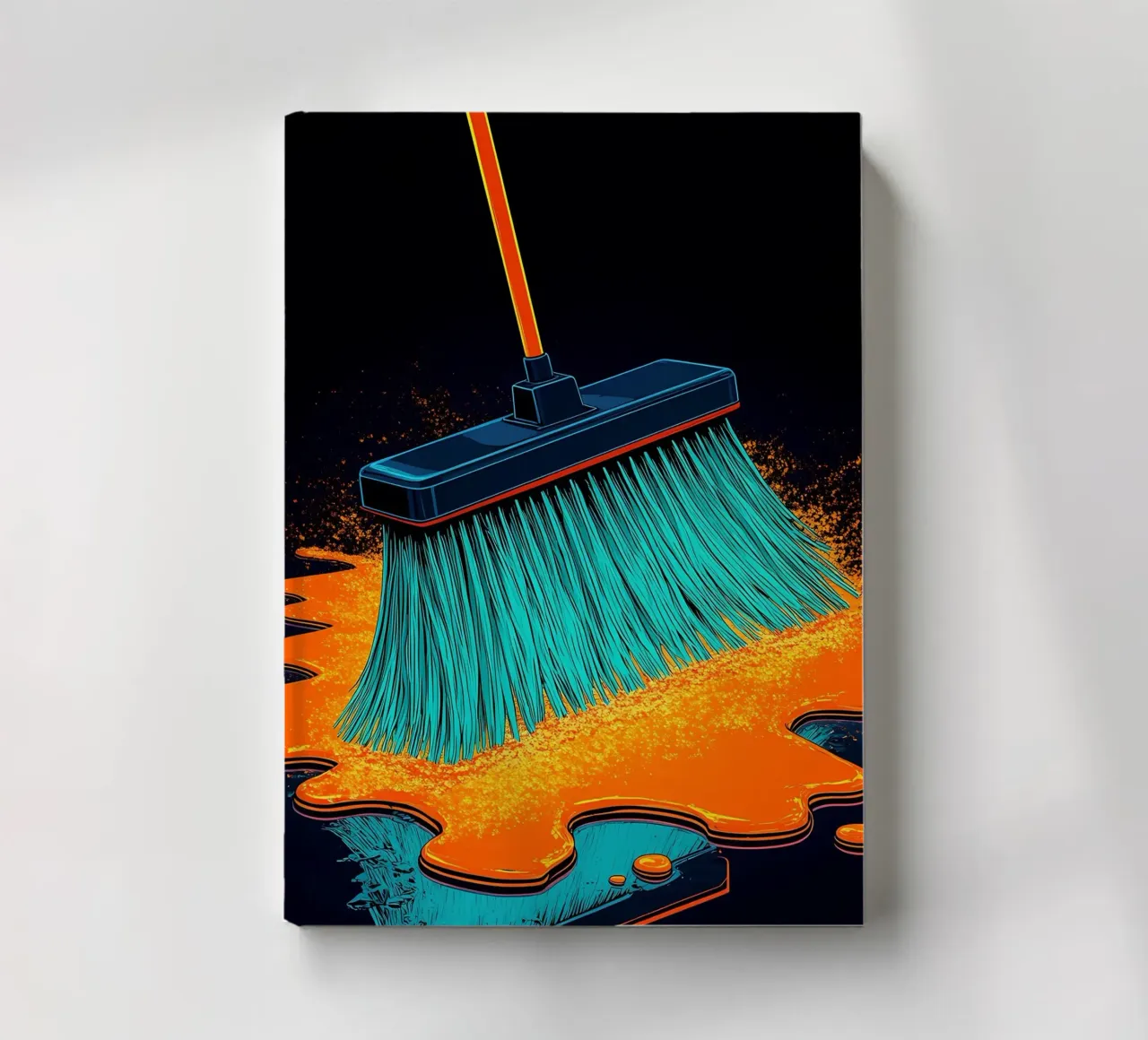 Cleaning - Pop Art notebook by ColorCrash Gallery