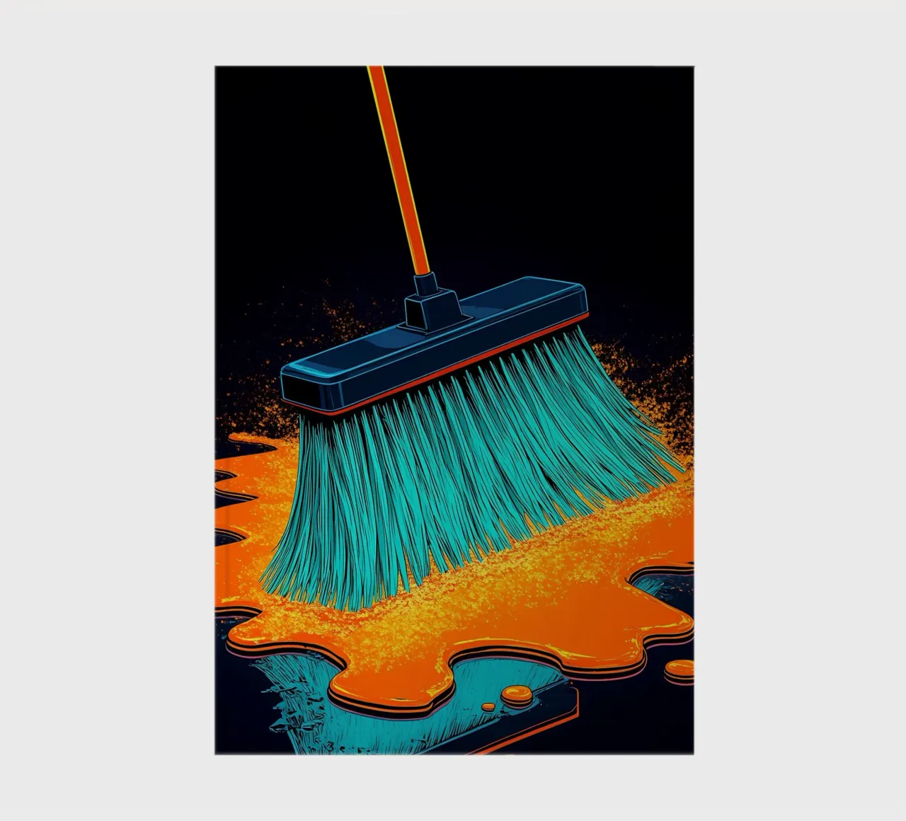Cleaning - Pop Art notebook by ColorCrash Gallery