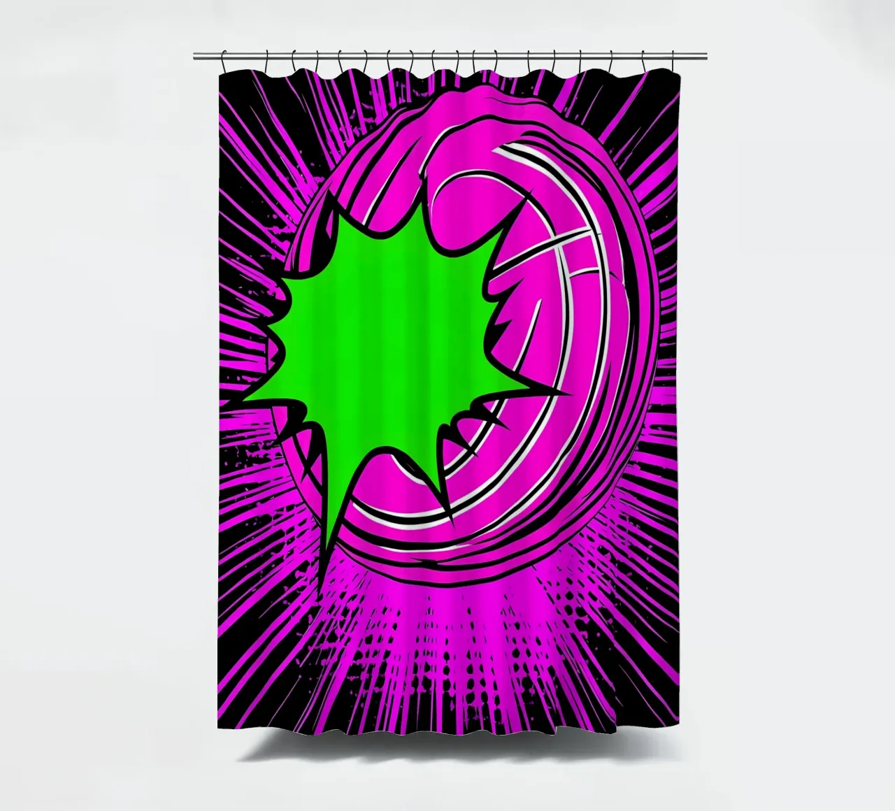 Explosion Burst - Pop Art Duschvorhang von ColorCrash Gallery