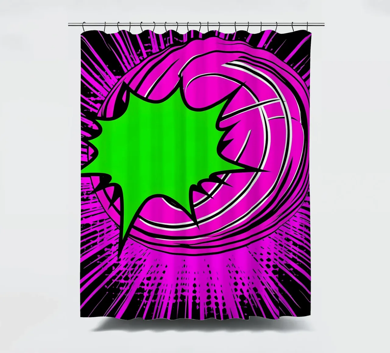 Explosion Burst - Pop Art Duschvorhang von ColorCrash Gallery