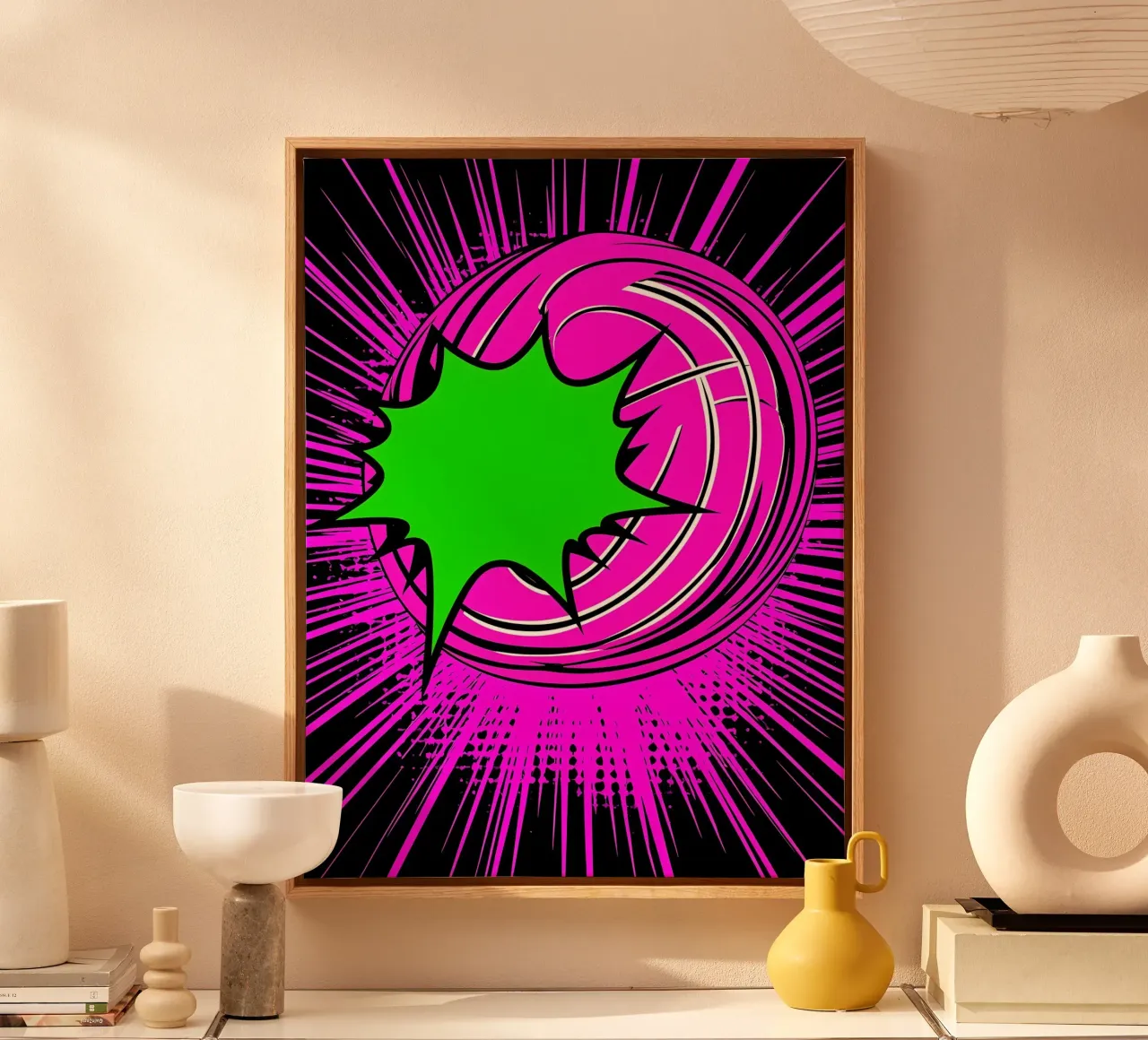 Explosie uitbarsting - Pop-art canvas van ColorCrash Gallery