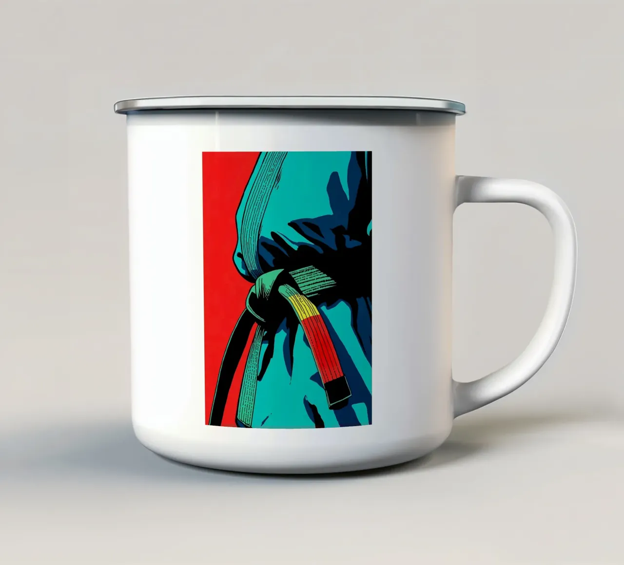Vechtsport - Pop Art emaille mok van ColorCrash Gallery