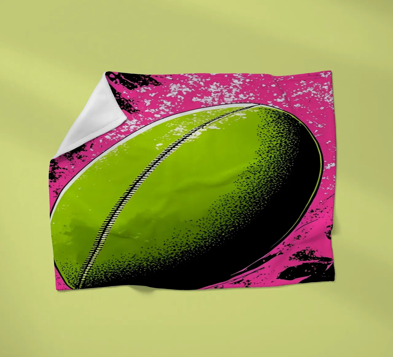 Pallone da rugby - Pop Art coperta in pile da ColorCrash Gallery