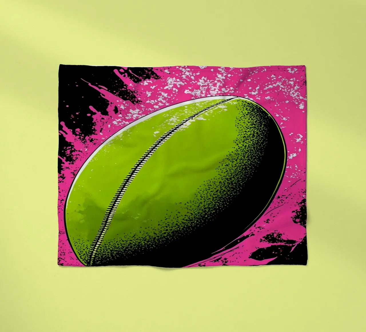 Pallone da rugby - Pop Art coperta in pile da ColorCrash Gallery