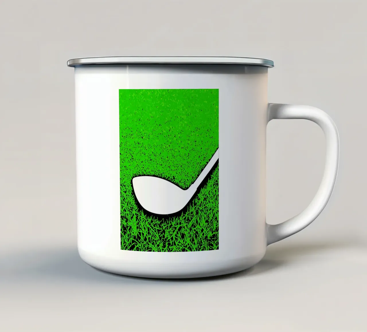 Golf nell'erba - Pop Art tazza in smalto da ColorCrash Gallery