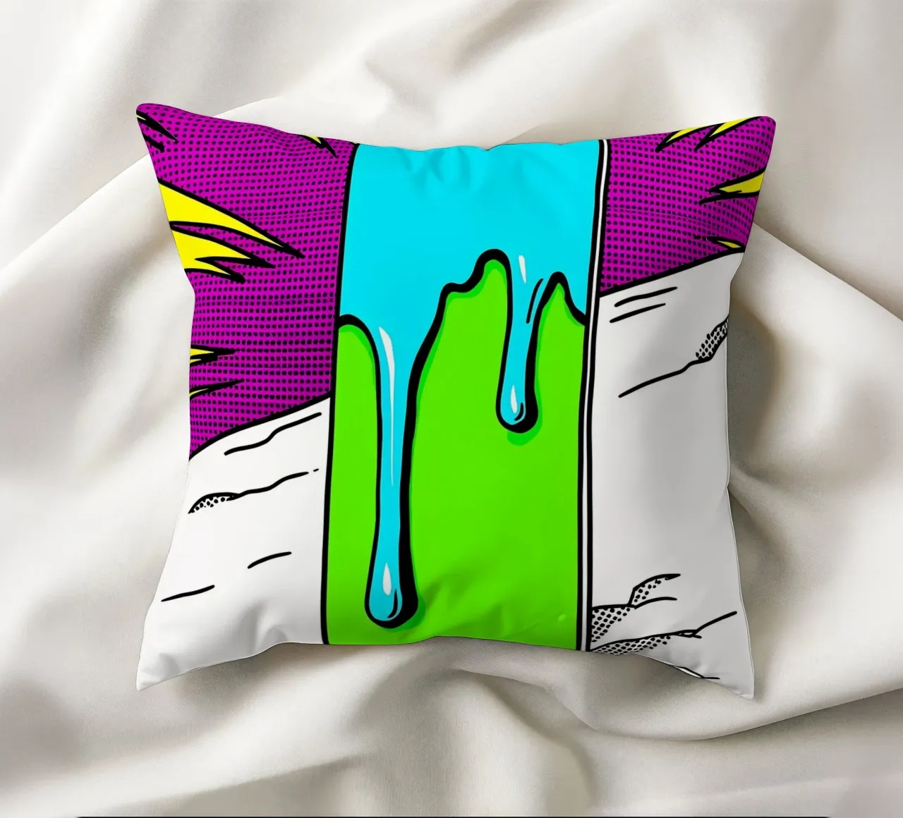 Snowboard - Pop Art cuscino da ColorCrash Gallery