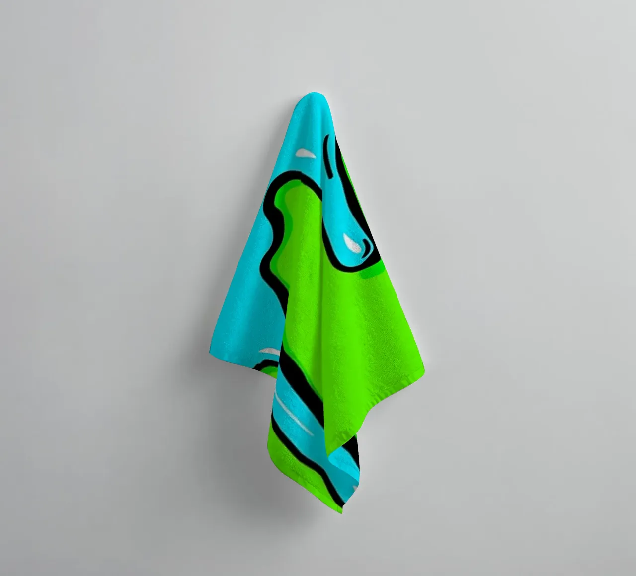 Snowboard - Pop Art asciugamano da bagno da ColorCrash Gallery