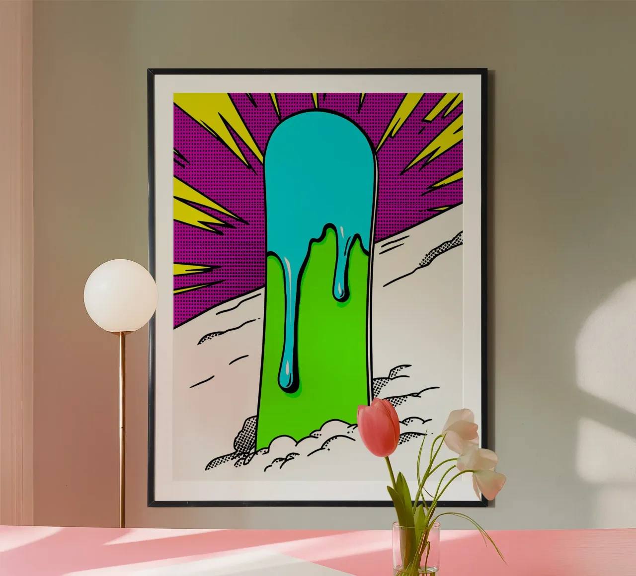 Snowboard - Pop Art carta hahnemühle da ColorCrash Gallery