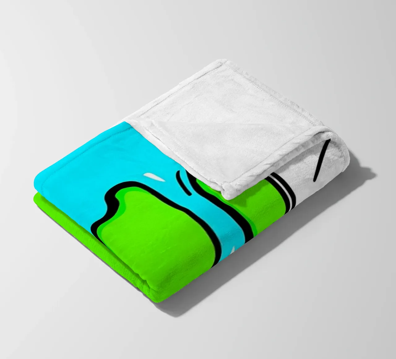Snowboard - Pop Art coperta in pile da ColorCrash Gallery