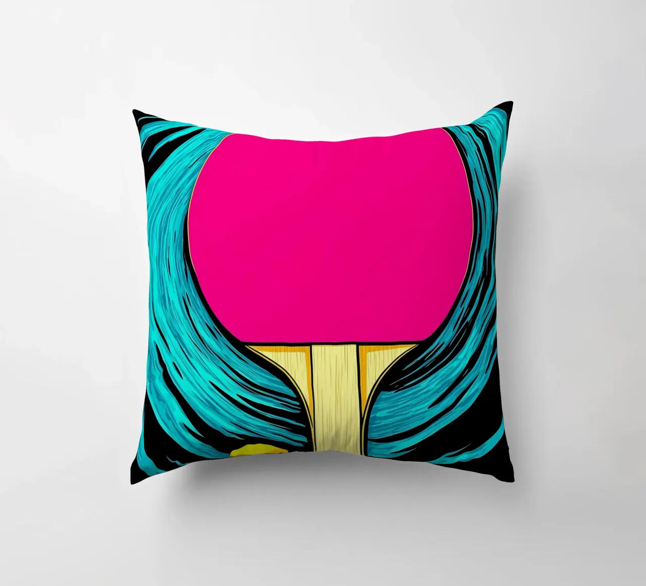 Paletta e pallina da ping pong - Pop Art cuscino da ColorCrash Gallery
