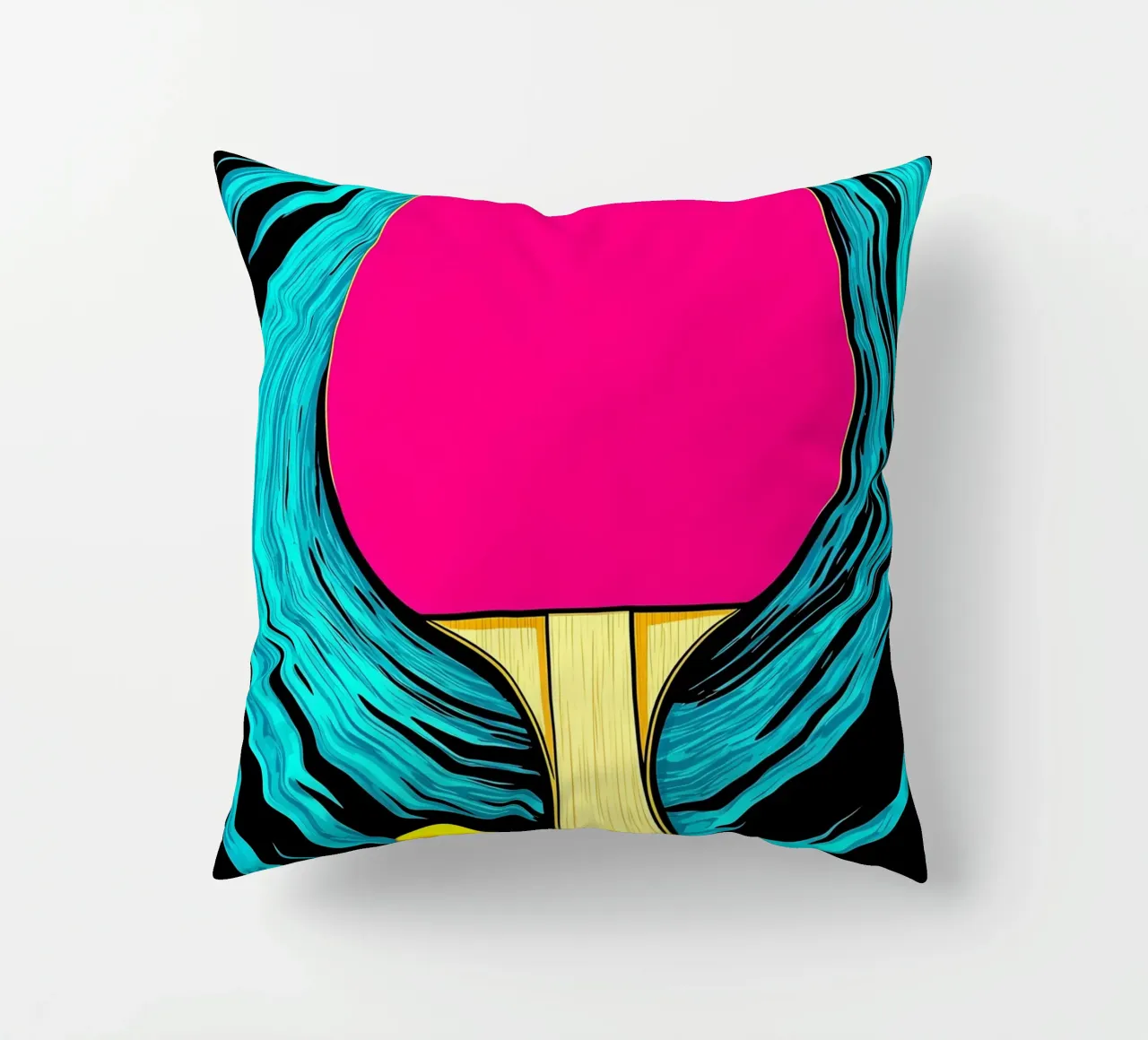 Paletta e pallina da ping pong - Pop Art cuscino da ColorCrash Gallery