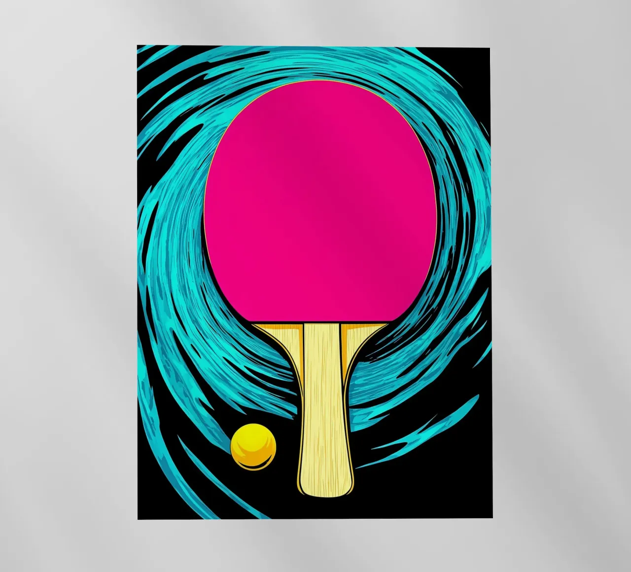 Paletta e pallina da ping pong - Pop Art pellicola backlit da ColorCrash Gallery