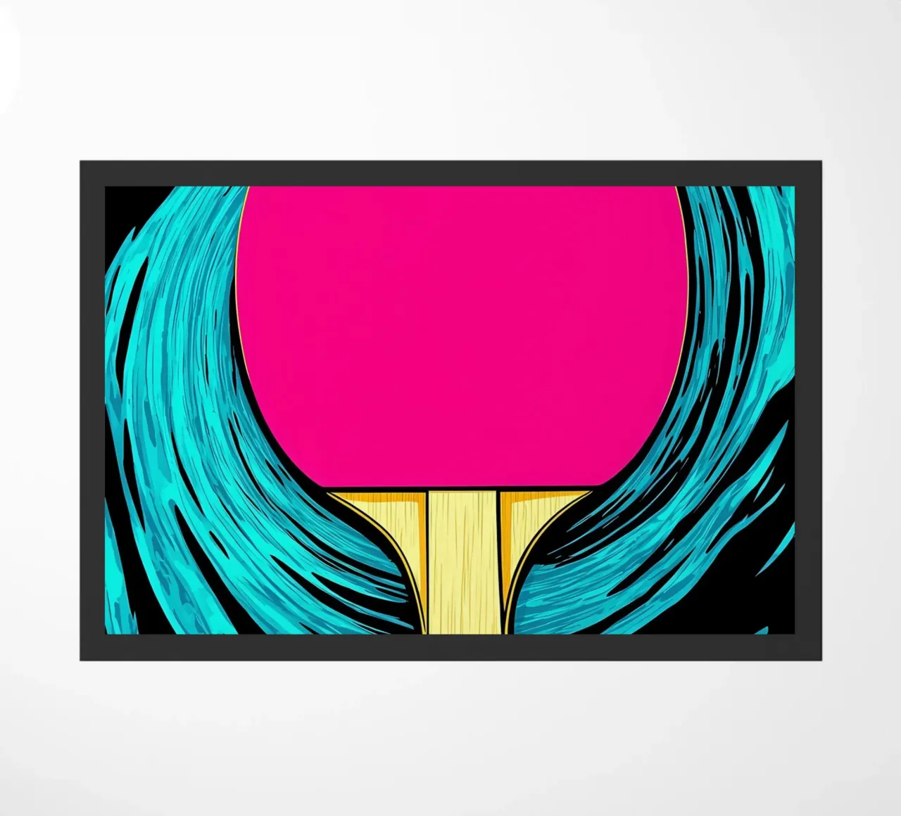 Paletta e pallina da ping pong - Pop Art zerbino da ColorCrash Gallery
