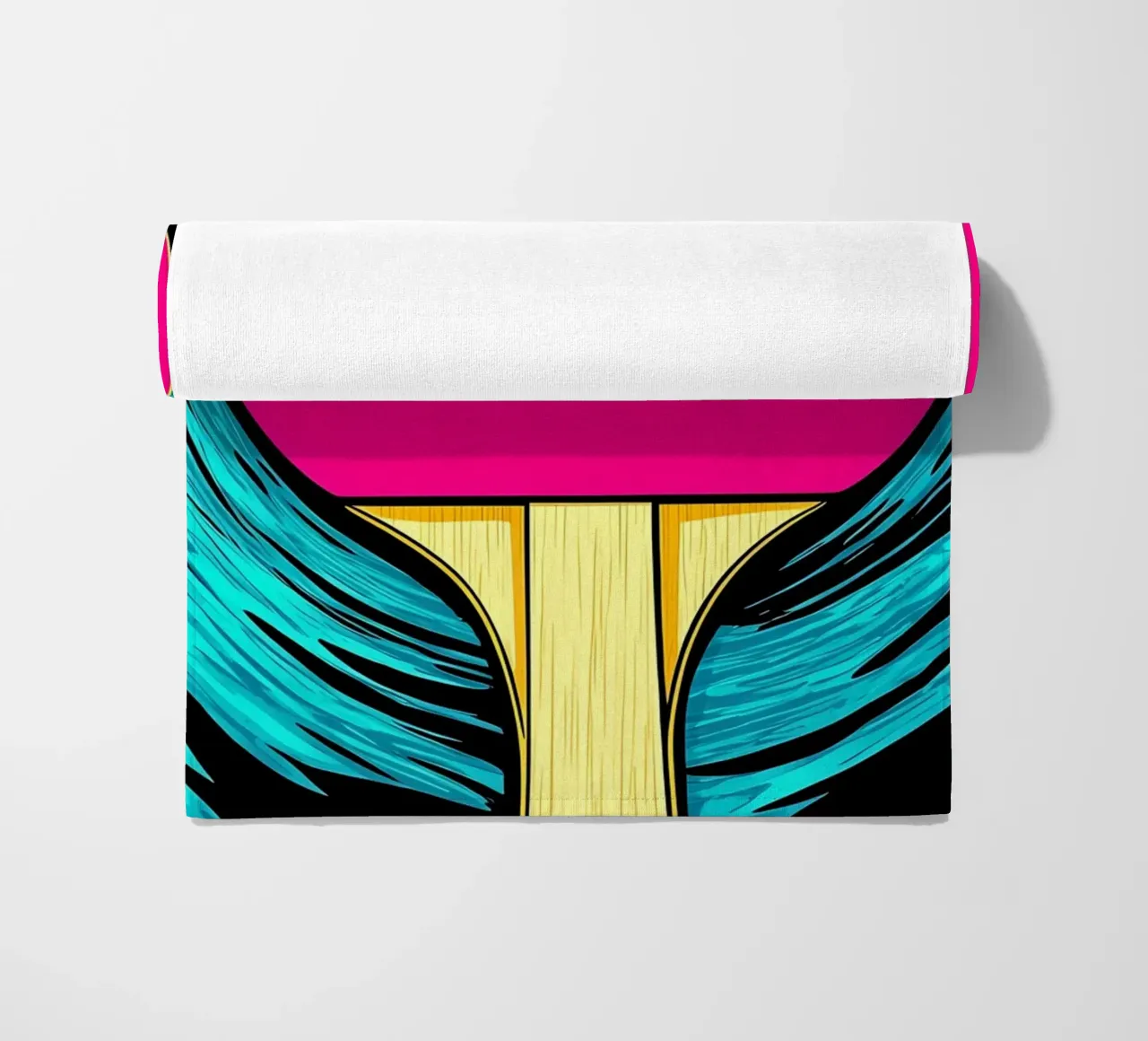 Paletta e pallina da ping pong - Pop Art telo mare da ColorCrash Gallery
