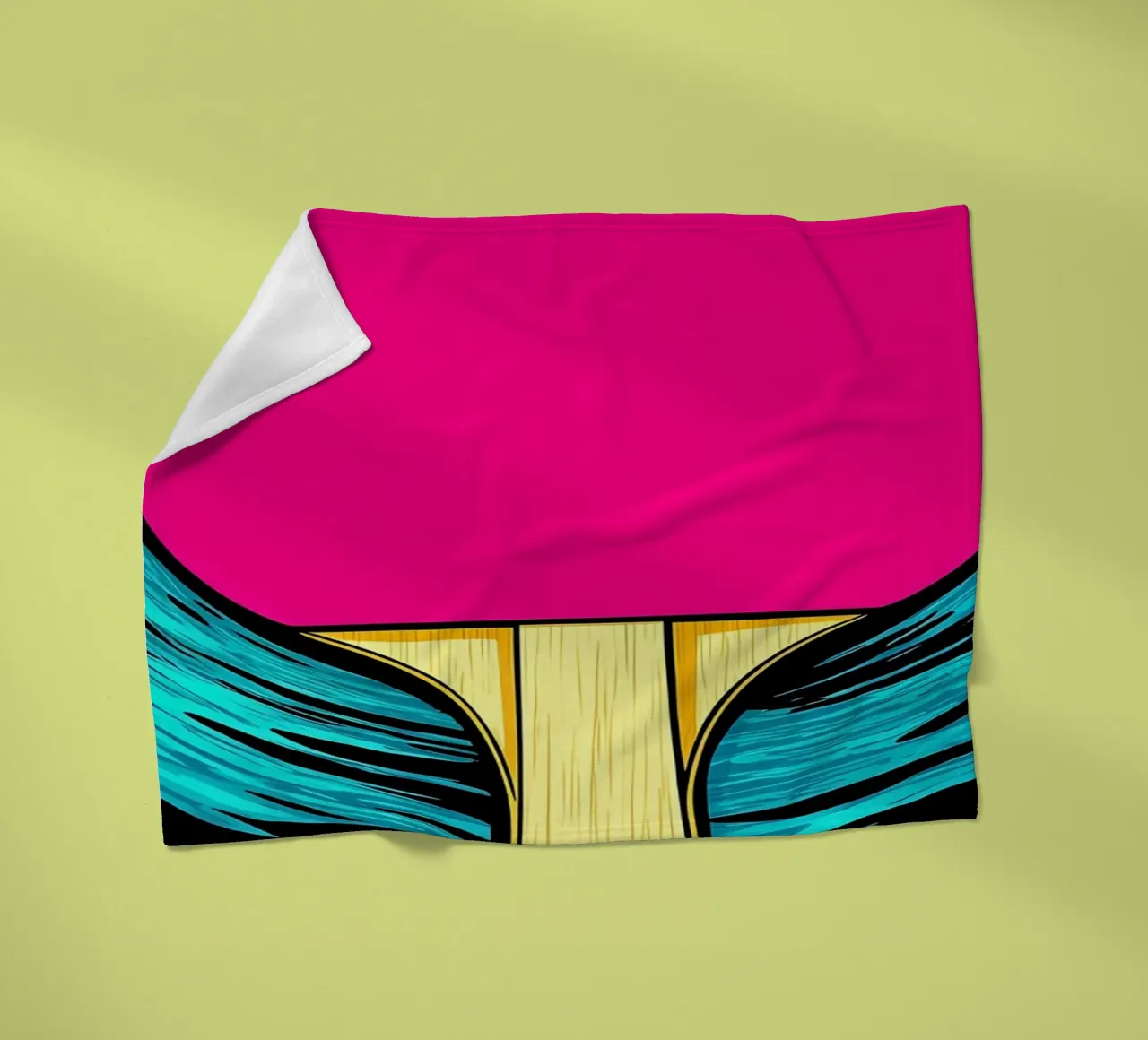 Paletta e pallina da ping pong - Pop Art coperta in pile da ColorCrash Gallery
