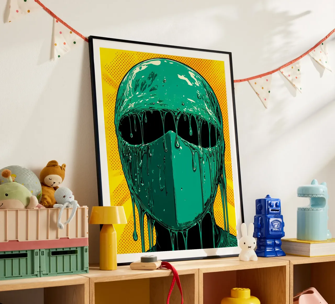 Maschera che gocciola - Pop Art poster da ColorCrash Gallery