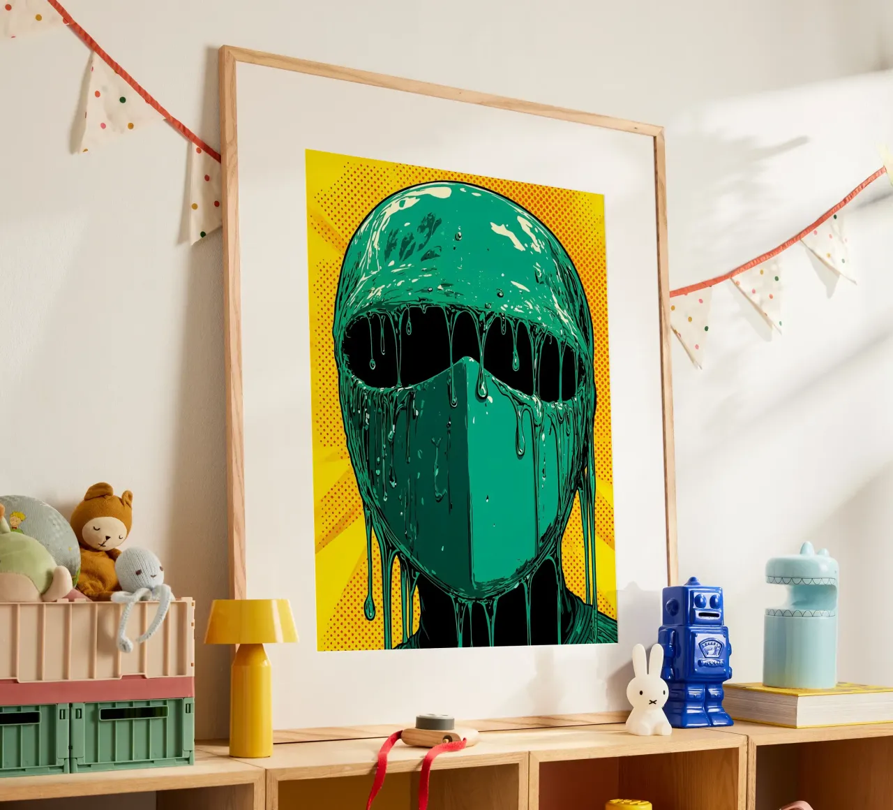 Maschera che gocciola - Pop Art poster da ColorCrash Gallery