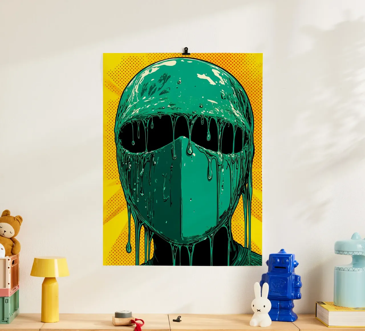 Maschera che gocciola - Pop Art poster da ColorCrash Gallery