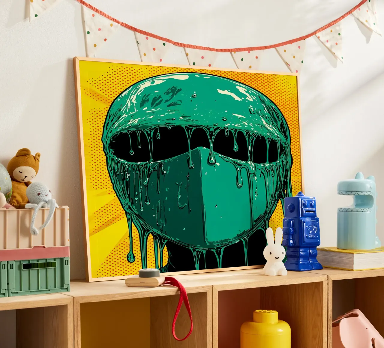 Maschera che gocciola - Pop Art poster da ColorCrash Gallery