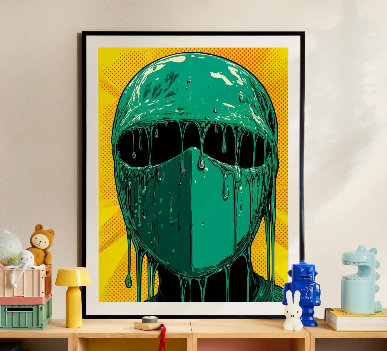 Maschera che gocciola - Pop Art poster da ColorCrash Gallery