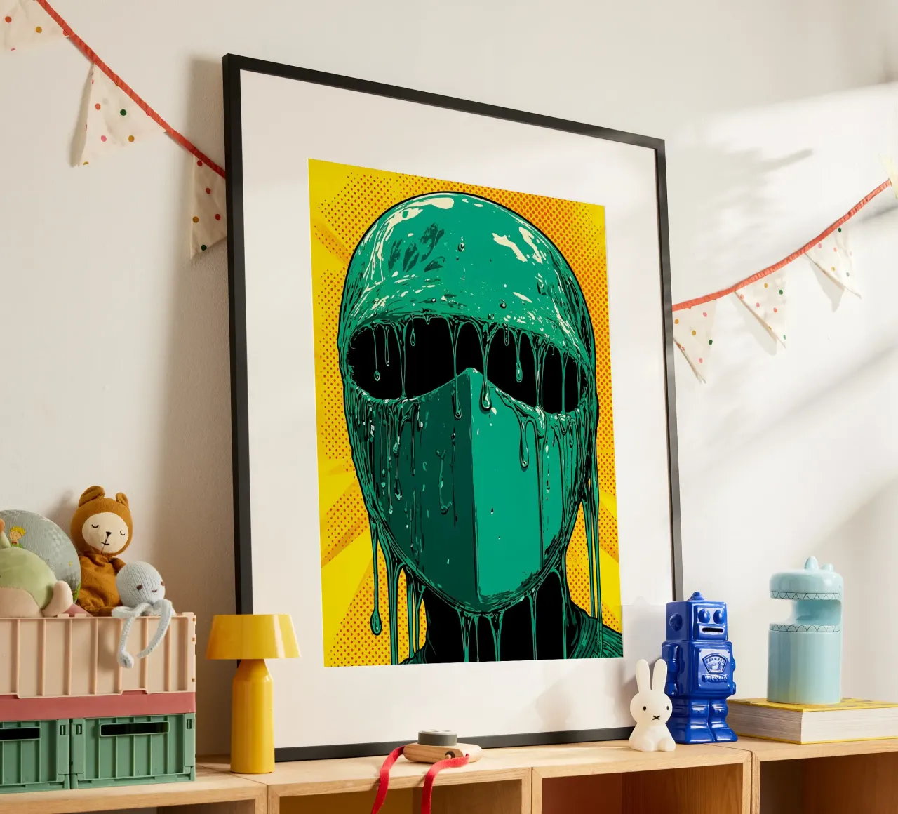 Maschera che gocciola - Pop Art poster da ColorCrash Gallery
