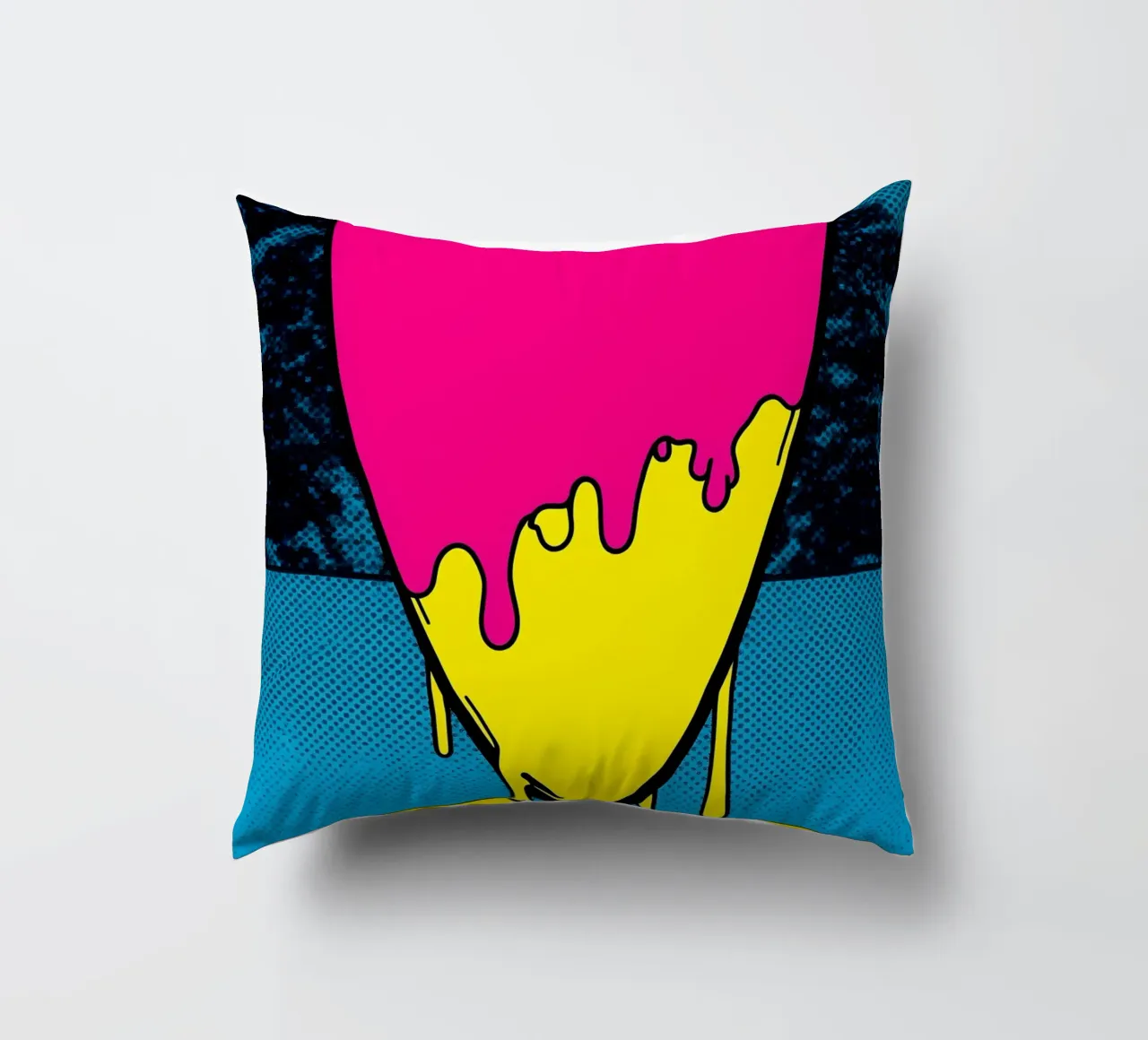 Surfboard Dripping - Pop Art decorative cushion by ColorCrash Gallery