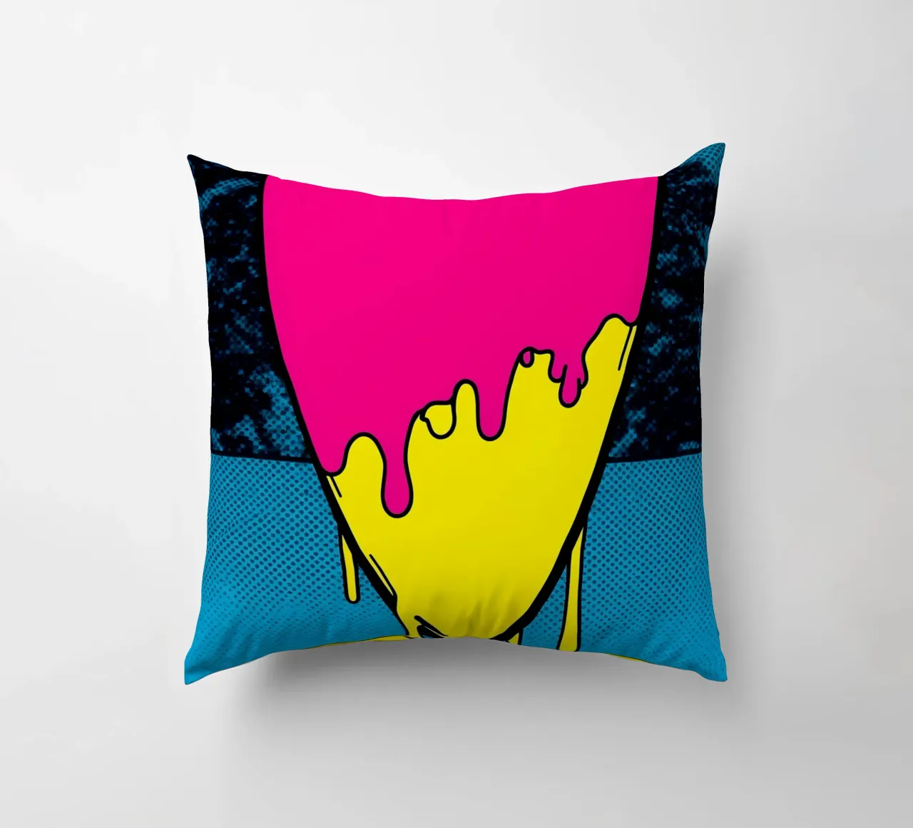 Surfboard Dripping - Pop Art decorative cushion by ColorCrash Gallery