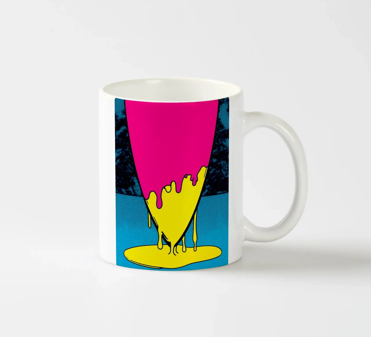 Surfbrett Dripping - Pop Art Keramik Tasse von ColorCrash Gallery