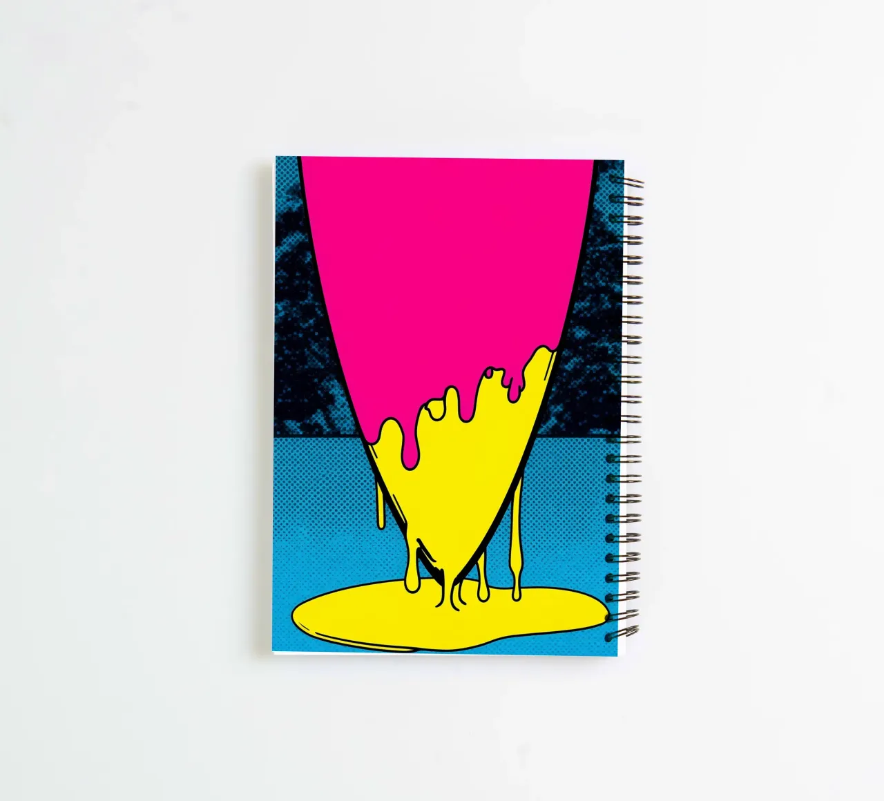 Surfboard Dripping - Pop Art spiral notebook by ColorCrash Gallery