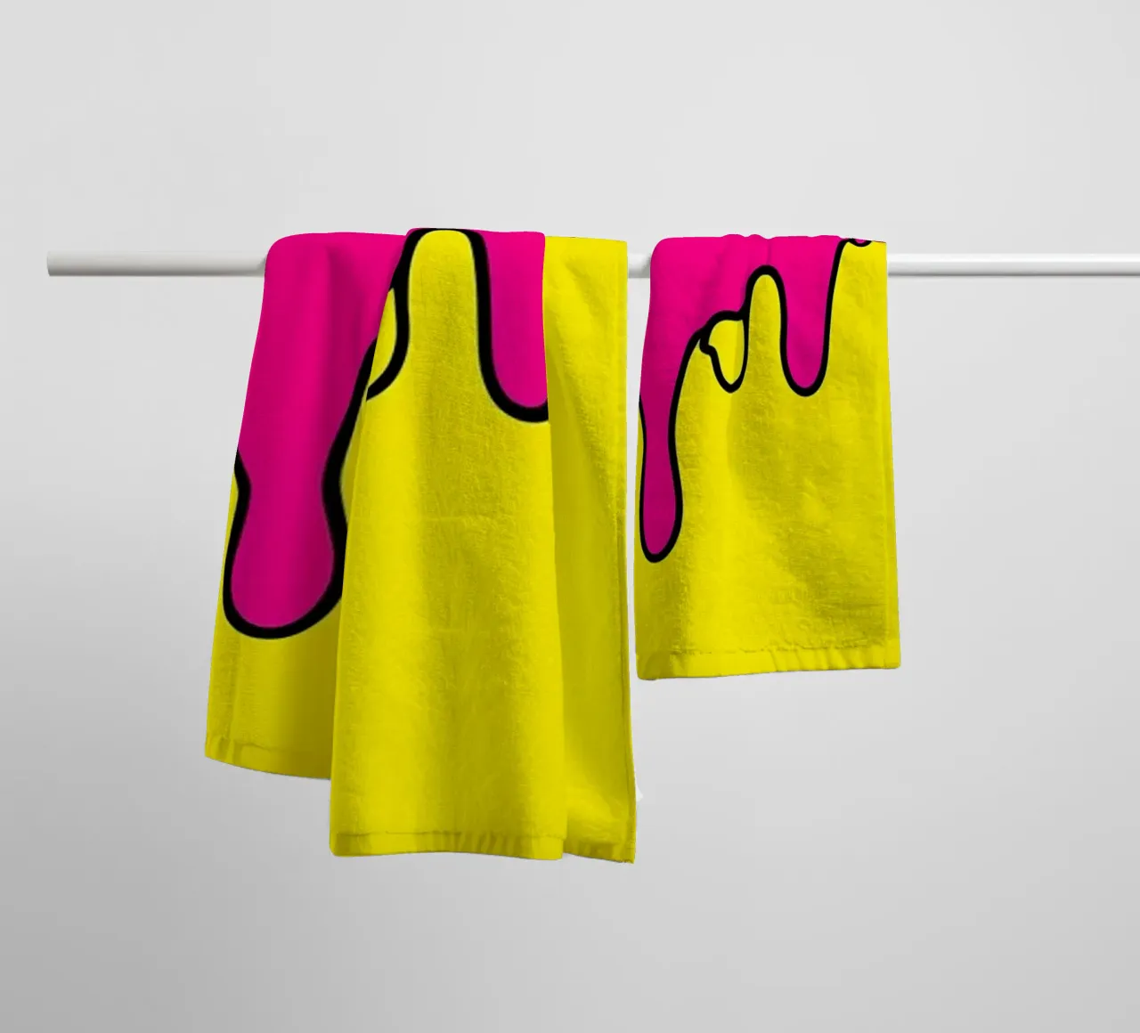 Surfbrett Dripping - Pop Art Handtuch von ColorCrash Gallery