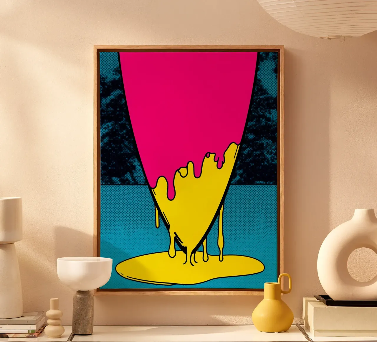 Surfboard Dripping - Pop Art canvas by ColorCrash Gallery