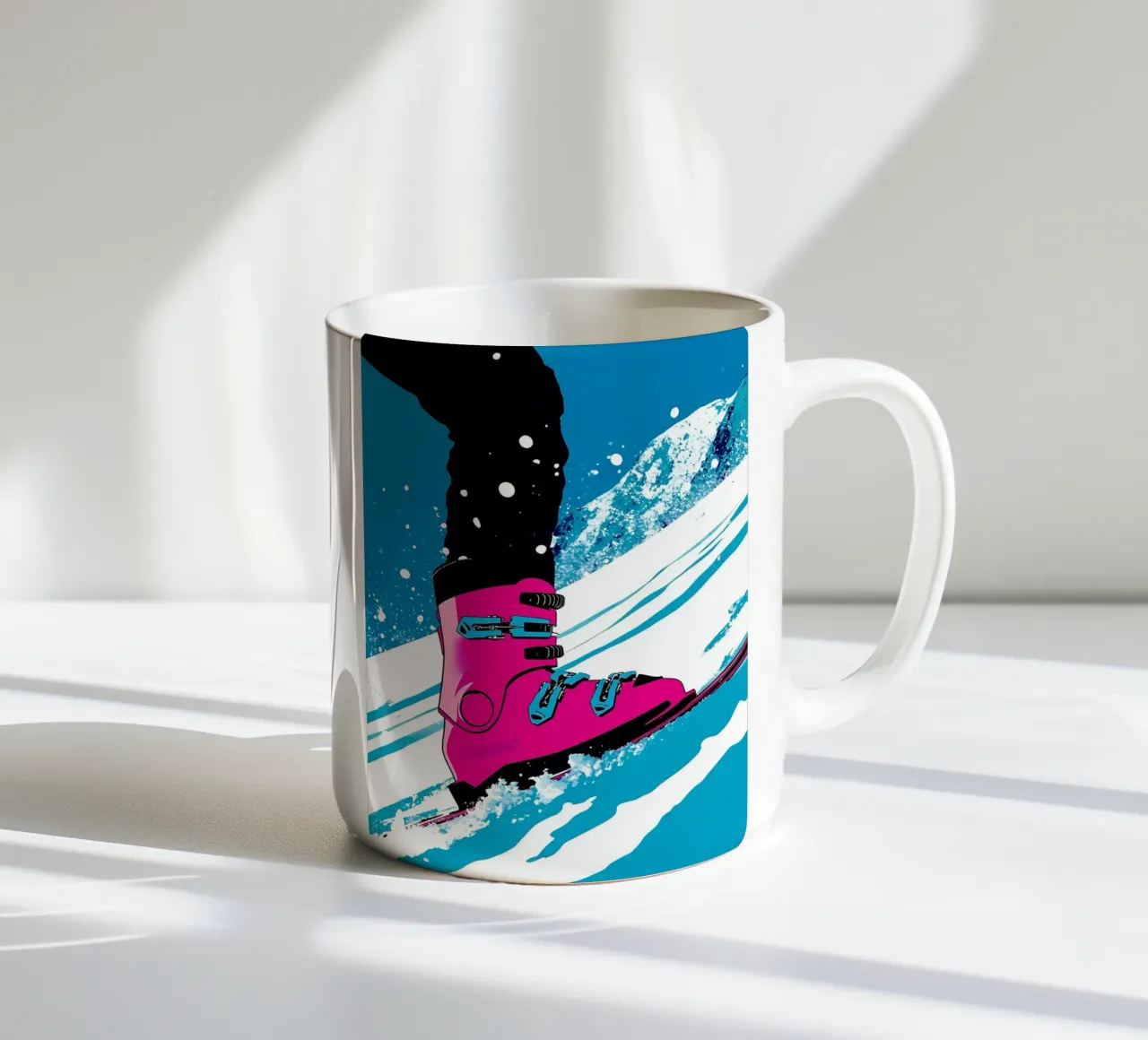 Barca da sci - Pop Art tazza in ceramica da ColorCrash Gallery