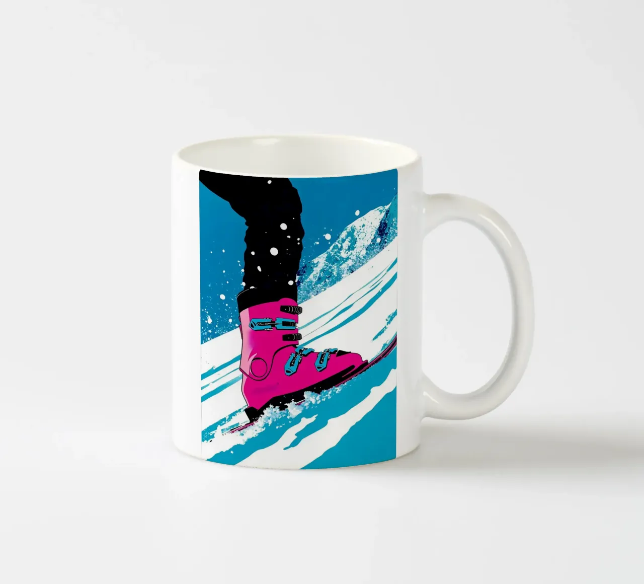 Barca da sci - Pop Art tazza in ceramica da ColorCrash Gallery