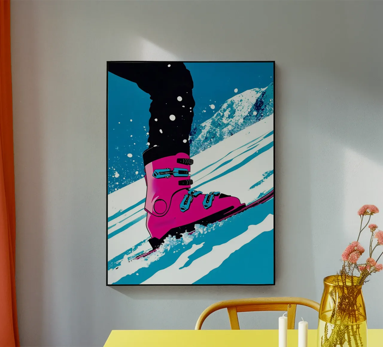 Barca da sci - Pop Art plexiglass da ColorCrash Gallery