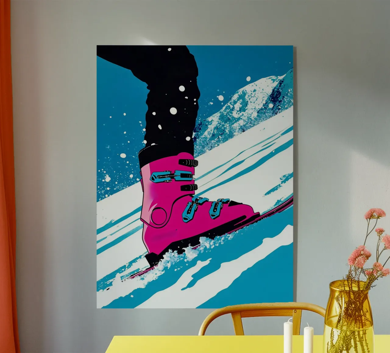 Barca da sci - Pop Art plexiglass da ColorCrash Gallery