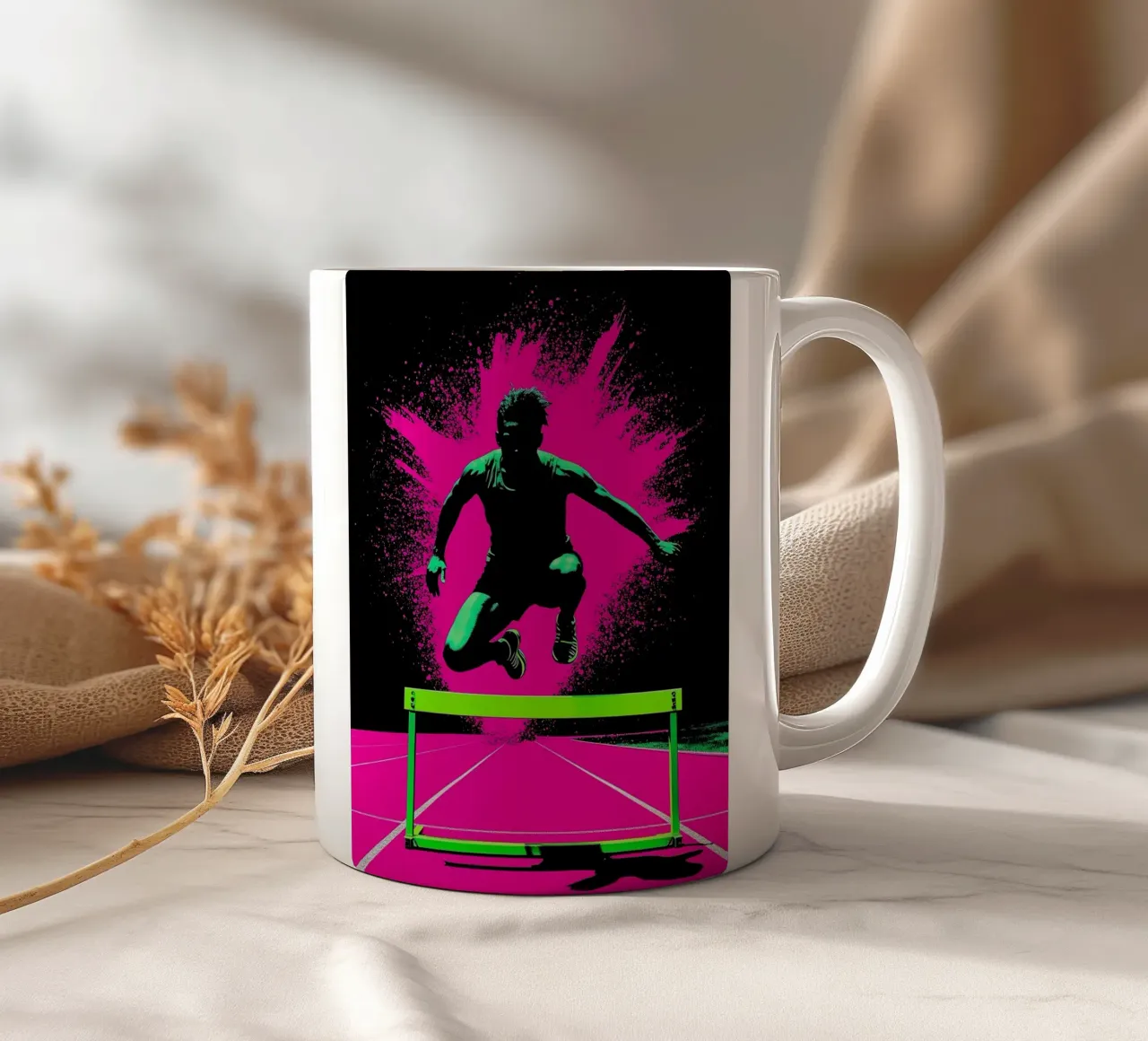 Ostacoli - Pop Art tazza in ceramica da ColorCrash Gallery