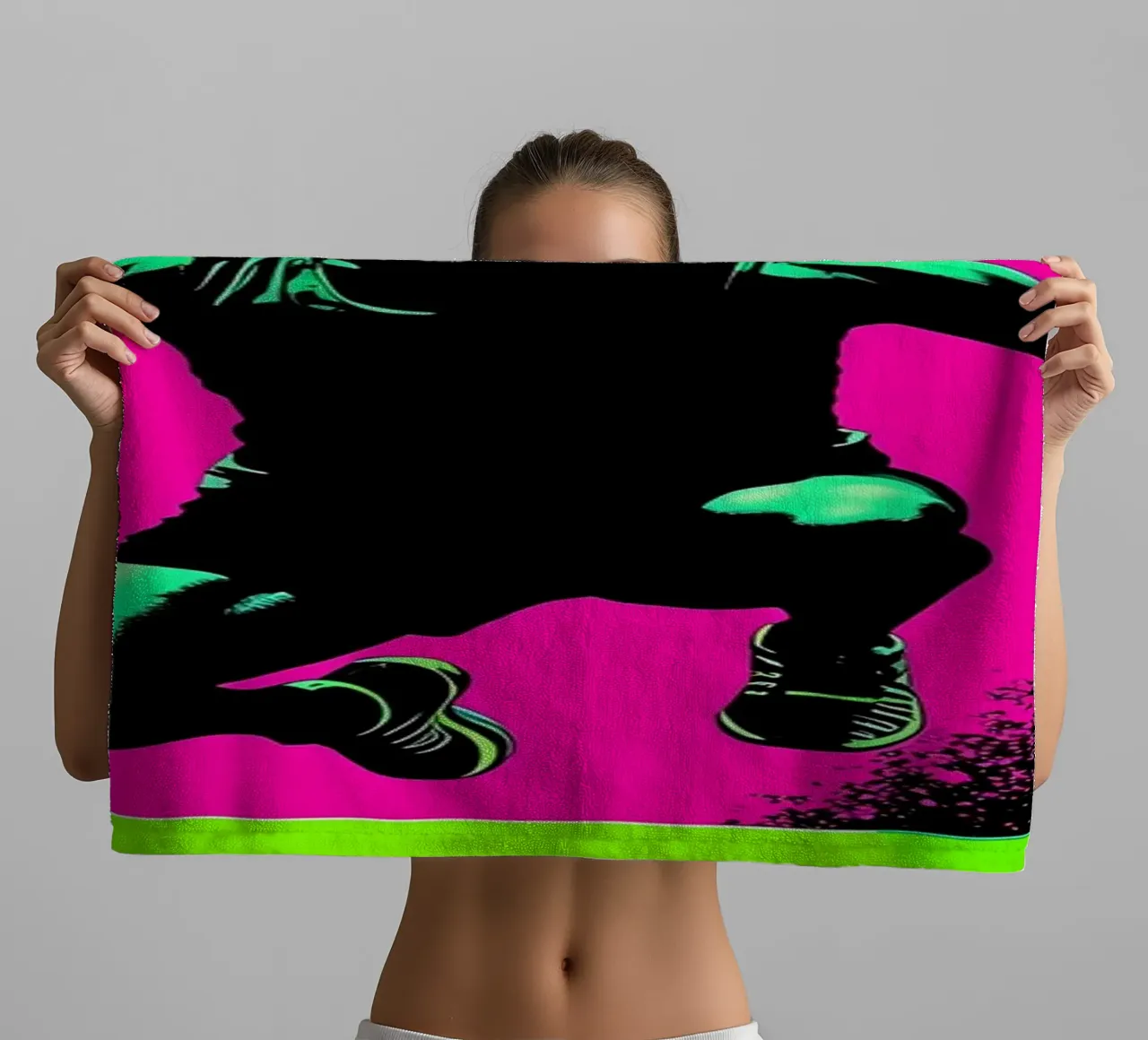 Hurdling - Pop Art towel by ColorCrash Gallery