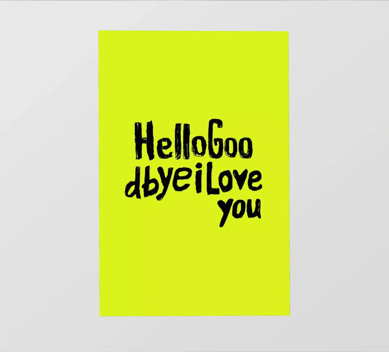 Hello Goodbye by Mica Andreea telo in pvc da Studio One