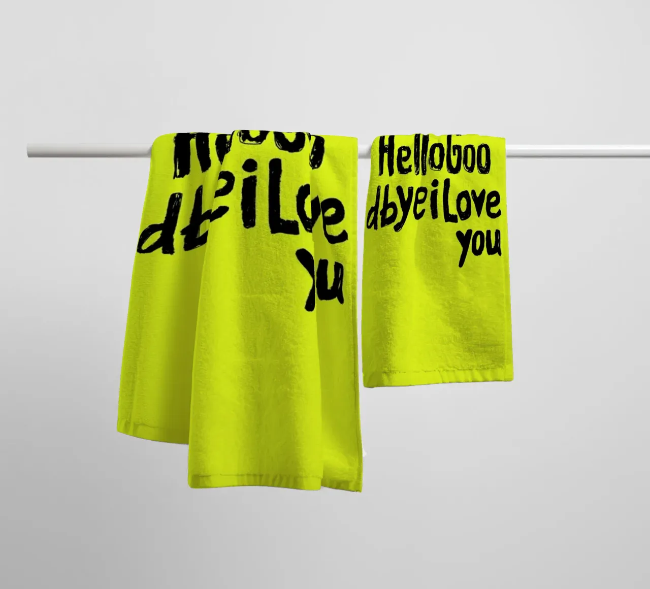 Hello Goodbye by Mica Andreea asciugamano da bagno da Studio One