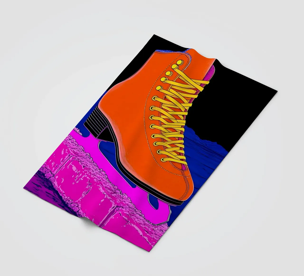 Ski Boots On Ice - Pop Art fleece blanket by ColorCrash Gallery