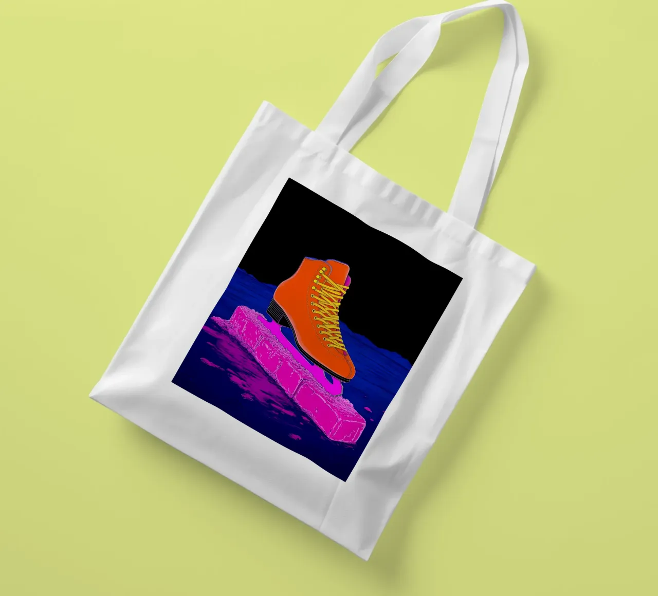 Ski Boots On Ice - Pop Art tote bag by ColorCrash Gallery